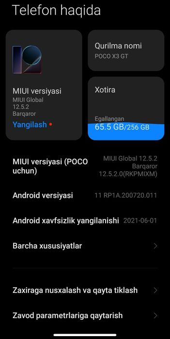 Poco x3 gt 5g 256/8