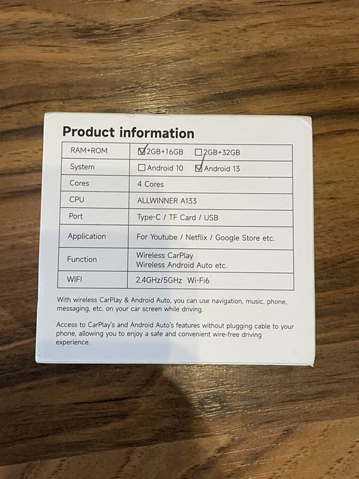 CarPlay Адаптер Android Auto