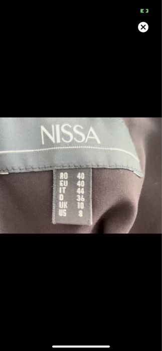 Rochie Nissa cu broderie si volan