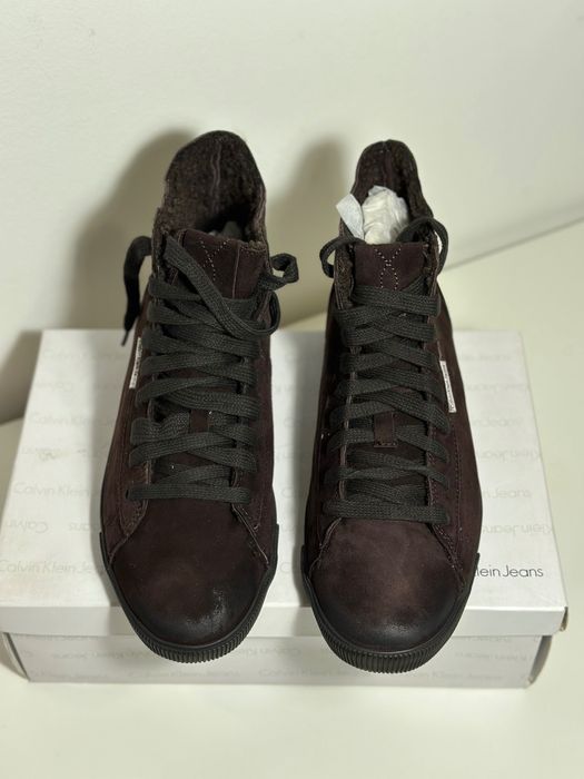 Papuci Calvin Klein originali din piele NOI