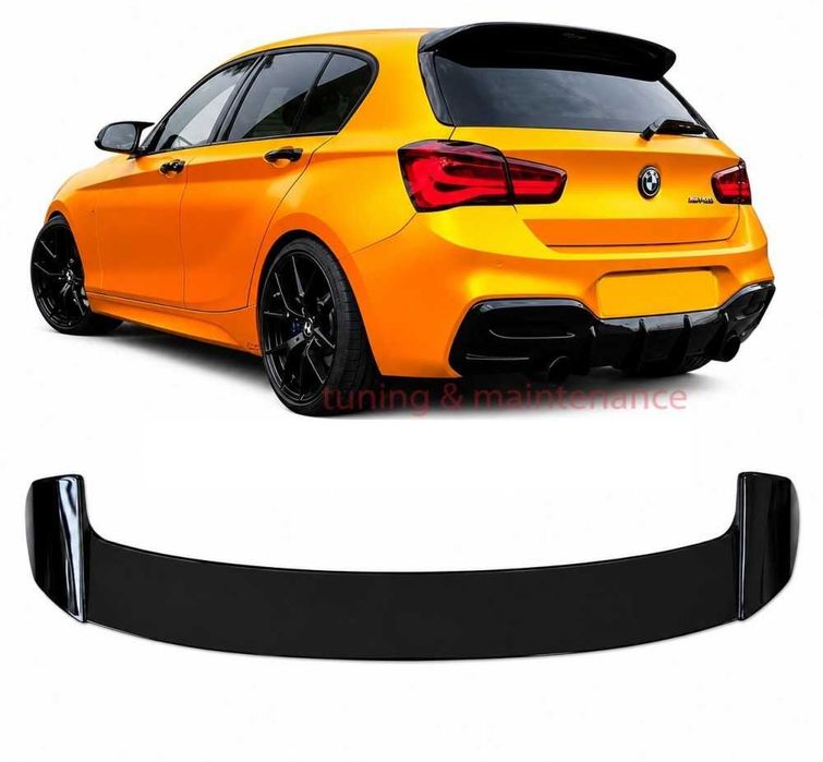 Аеро спойлер за BMW 1-ва серия (F20), черен гланц, 2011–2019