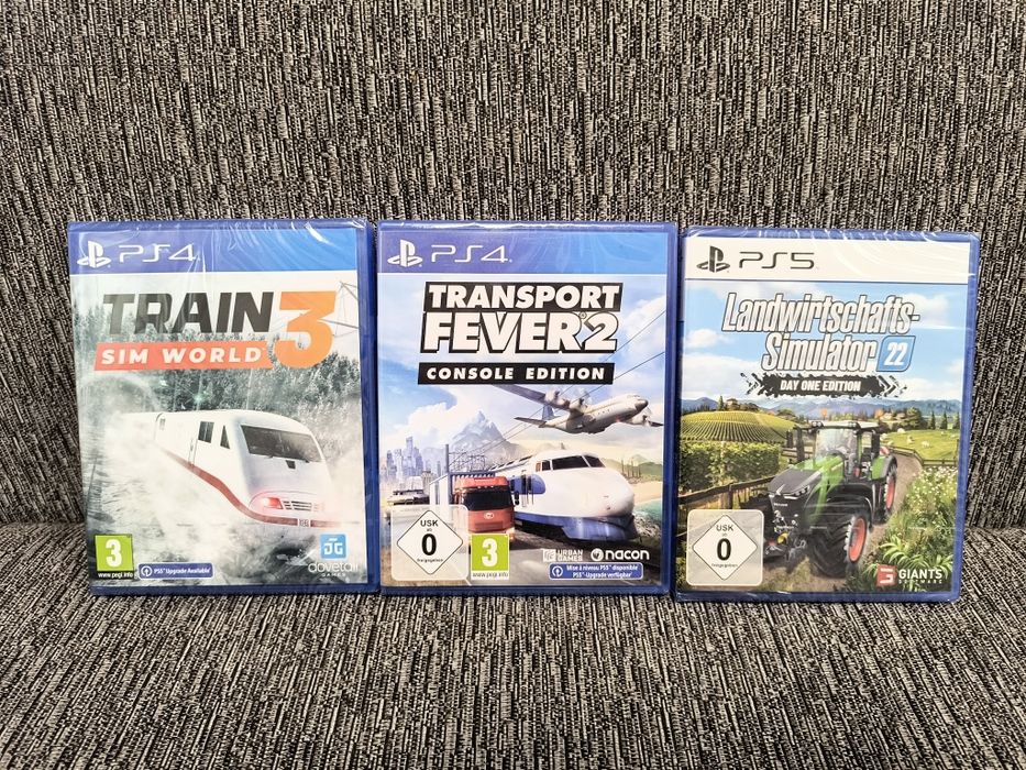 Transport Fever 2 , Train Sim world 2 , Farming Simulator 22 PS4 PS5