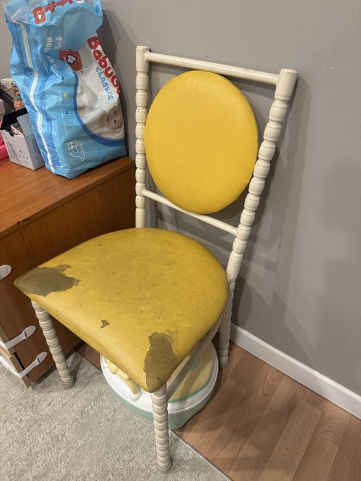 Стулья желтые метало каркас