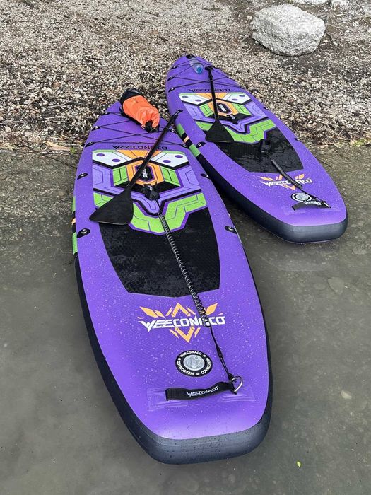 Нов падълборд 320 x 82 x 15,5 см до 170 кг с включено оборудване