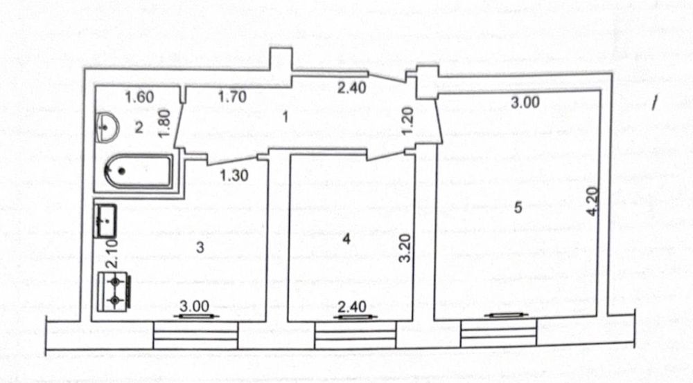 Продается 2-х комнатная квартира. БИЙ. Гостиница Саёхат