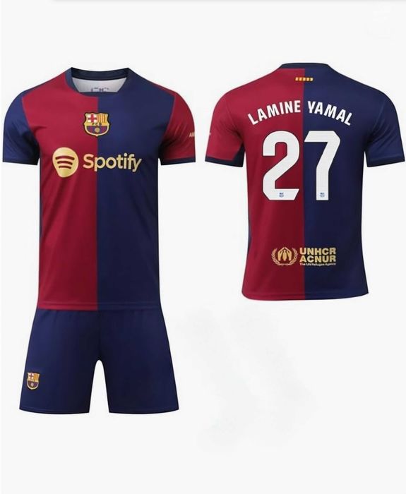 27 Ламин Ямал Барселона Lamine Yamal Детски екип с чорапи и Шапка нов