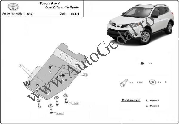 Scut metalic diferential Toyota Rav 4 2006 -2012