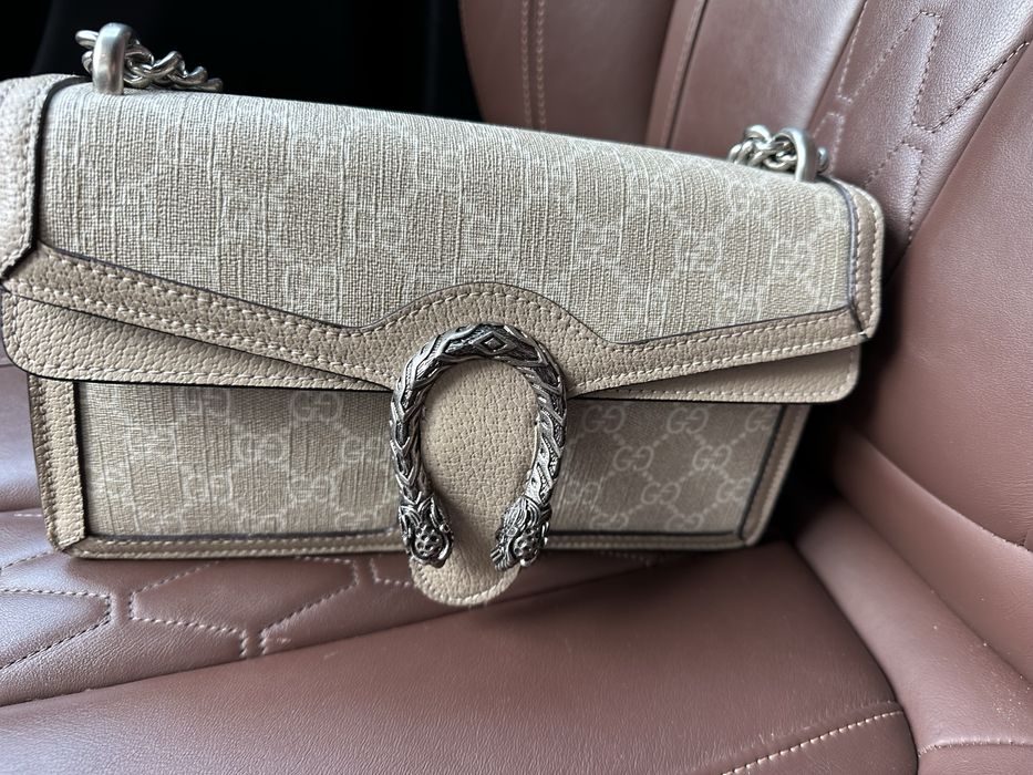 Чанта Гучи / Gucci Dionysus Small GG Bag – Beige/White