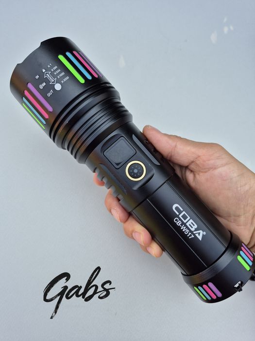 Мощен алуминиев  LED фенер COBA CB-W517 ,2000м