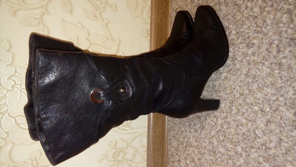 Сапоги зимние кожаные