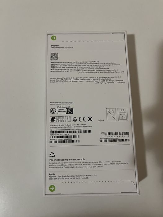 Iphone 17 256GB черен