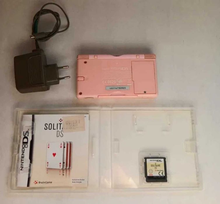Nintendo DS lite roz, plus joc Solitaire inclus,Vechi De colectie, Rar