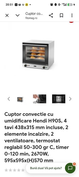 Cuptor patiserie nou și vitrina