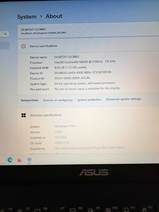 ASUS E510, laptop nou