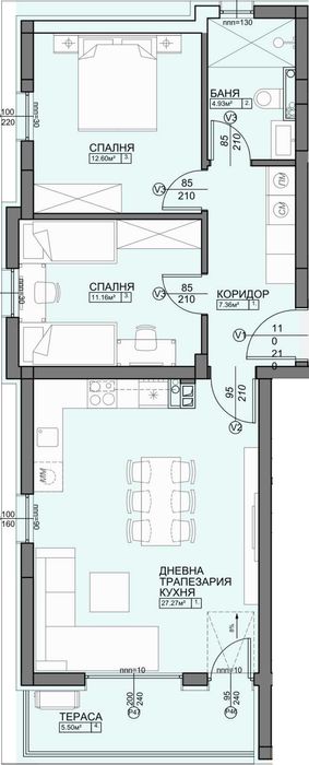 Продава се Тристаен апартамент в Пловдив, Остромила - 100 кв.м за 1190 €/кв.м - Снимка #1