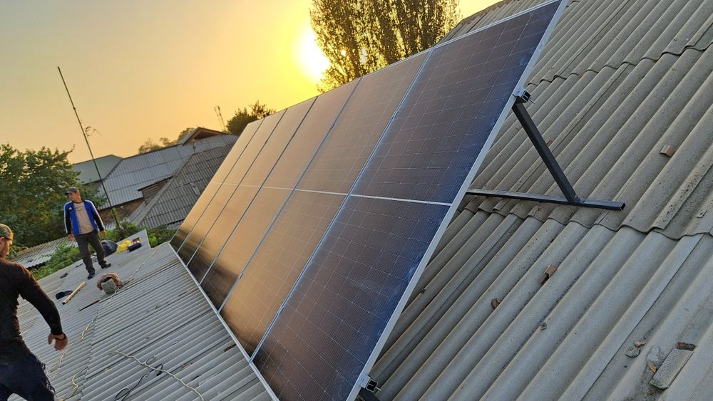 Установка Солночный панель + сантехника