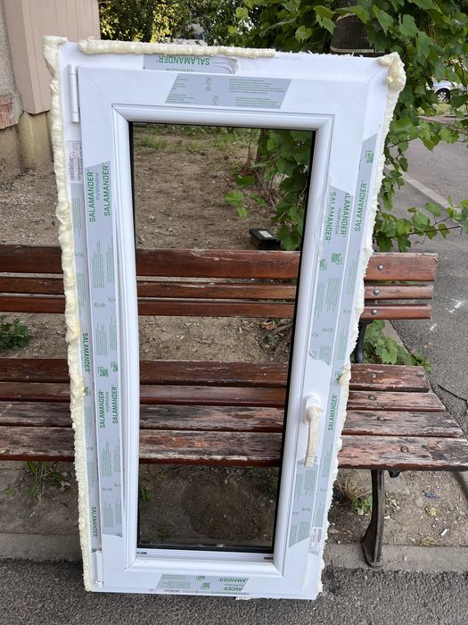 Rama geam termopan PVC Salamander 382 x 1052 mm, alb/antracit, noua