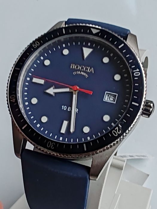 Ceas Boccia Titanium Calendar Quartz 39 mm Nou-Nepurtat!