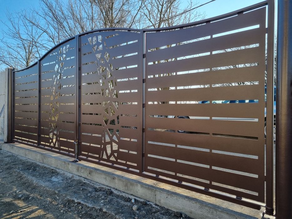 Porti și panouri de gard din tabla debitata cu plasma CNC Automatizari