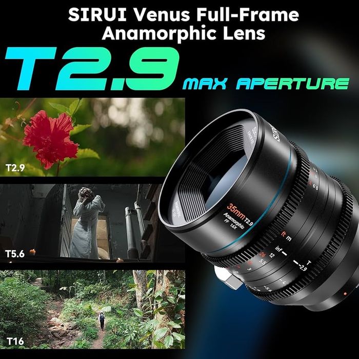 Obiectiv manual Sirui Venus 35mm T2.9 1.6x Full-Frame Anamorphic Sony