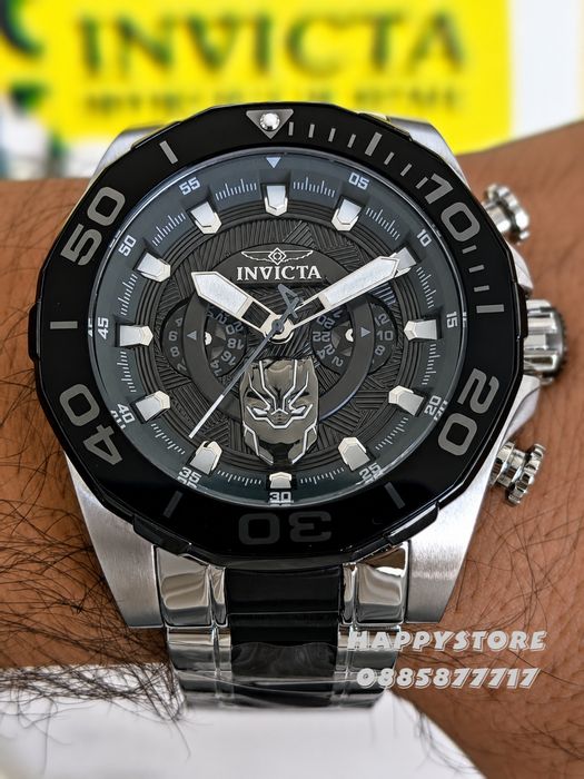 INVICTA Marvel Black Panther Limited edition 48 mm, Инвикта нов мъжки часовник