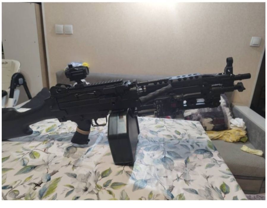 Пулемет m249,орбизган.