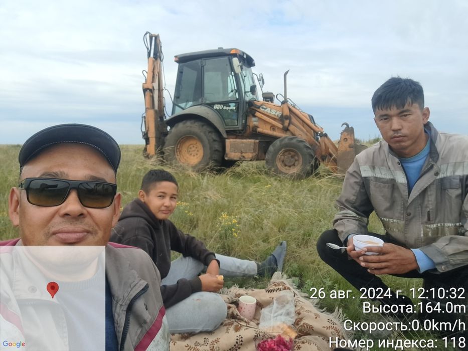 Экскаватор погрузчик, петушок, 3в1