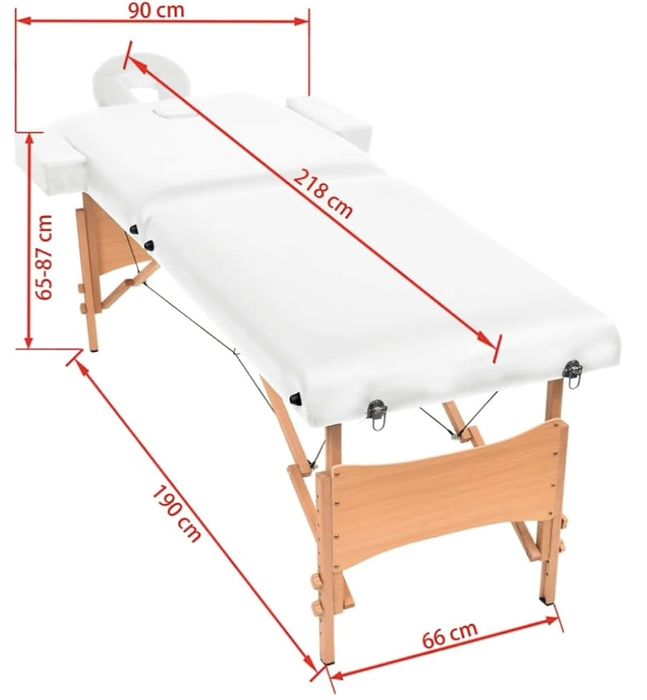 Masă de masaj cu 2 zone, 10 cm grosime