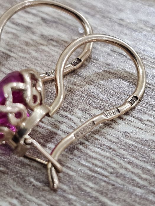 Серьги и кольцо советские 583СССР