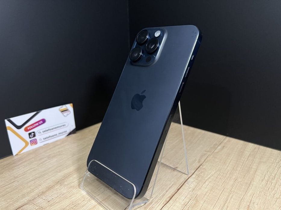 Iphone 15 Pro Max 256Gb Blue Titanium 3 ani garanție, Telefoane Mureș