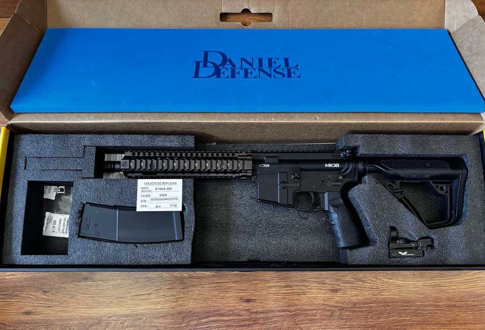 Газова еърсофт пушка Daniel Defense MK18 RII 9.5 GBBR MWS - FDE