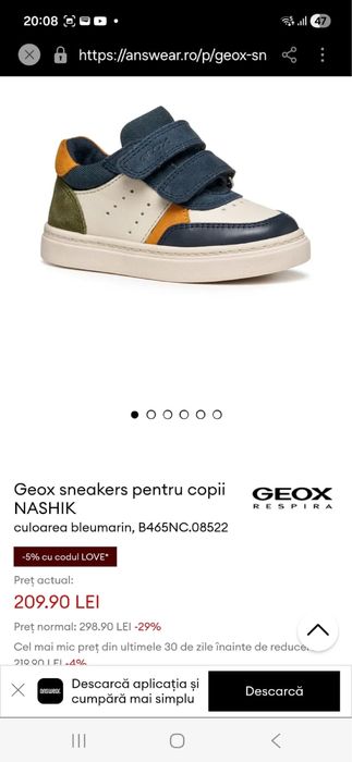 Geox sneakers pentru copii NASHIK