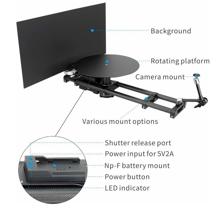 Электронная Платформа поворотная KONOVA E10 (Видеоспиннер)