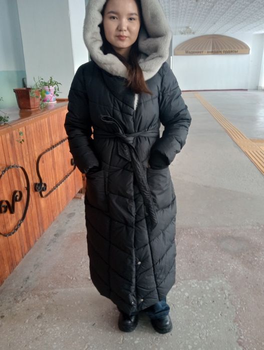 Пуховик с норковым копюшоном