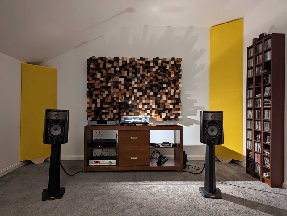 Panou acustic | Skyline Diffuser | PRD din lemn masiv 600x600 mm