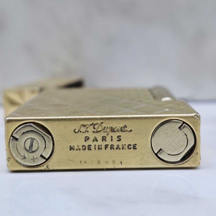Bricheta S.T. Dupont flacără dublă galbenă Zeus Amanet Militari 34242