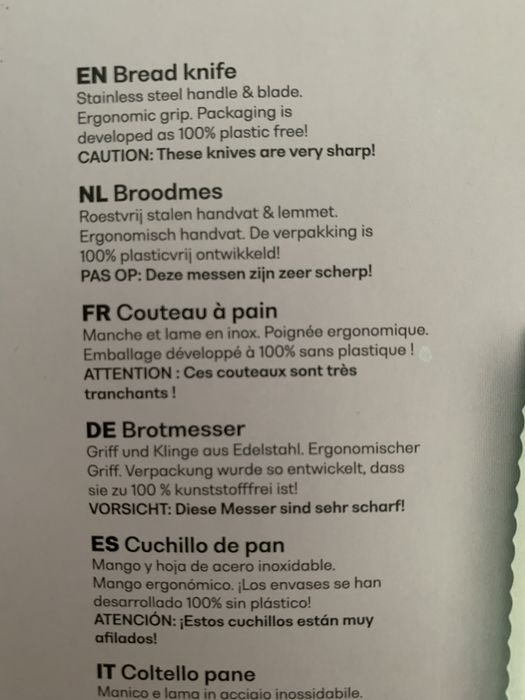 Nou, in cutie .Cutit pentru paine