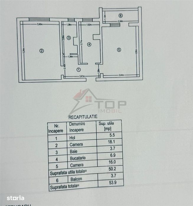 Apartament cu 2 camere decomandat, etajul 1 - Cug - bulevard