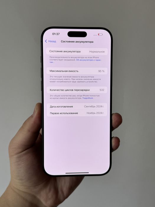 iPhone 16 Pro Max 256GB.95%.Sim+eSim