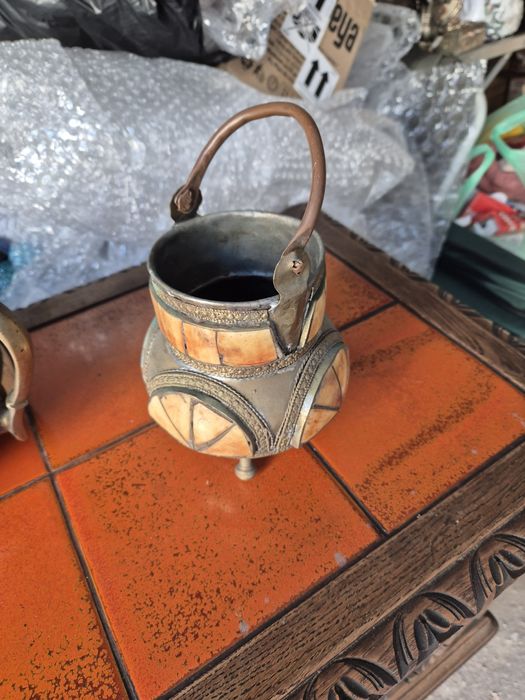 Мароканки съдове от месинг или бронз ! Инкрустирана с камилска кост!