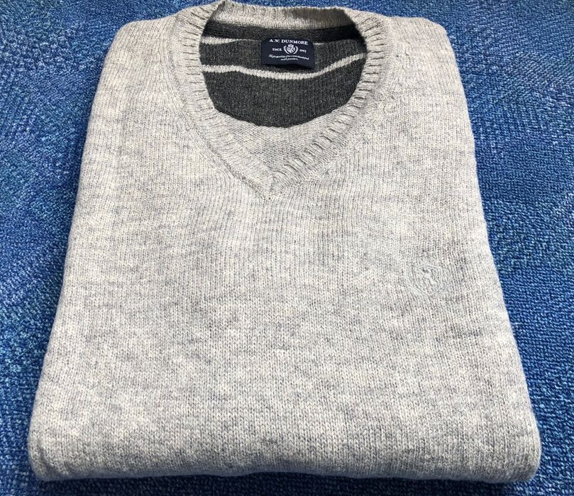80% вълна A.W. Dunmore Wool Pullover мъжки пуловери - М
