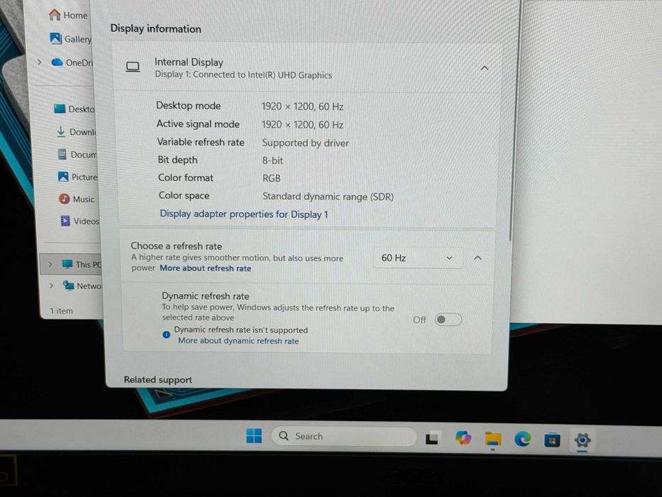 Acer Go 16`Core i9-13900H/16GB DDR5/512GB NVMe/WUXGA/Батерия 1 Цикъл