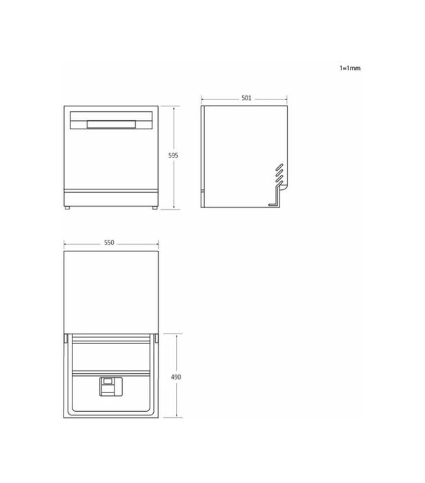 Нова малка съдомиялна кубче Candy CP 8F9FFA Rapidó 8 комплекта