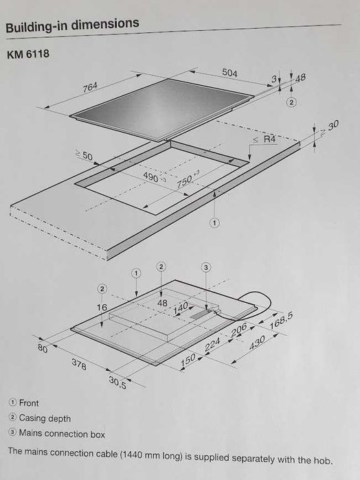 Miele Индукционен Плот Котлони 4 зони за Вграждане Миеле
