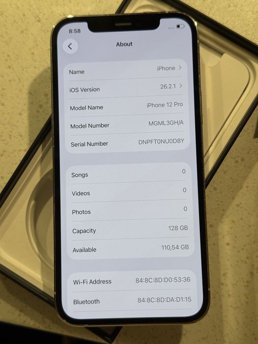 iPhone 12 Pro 128GB Silver (Бял) – Перфектен