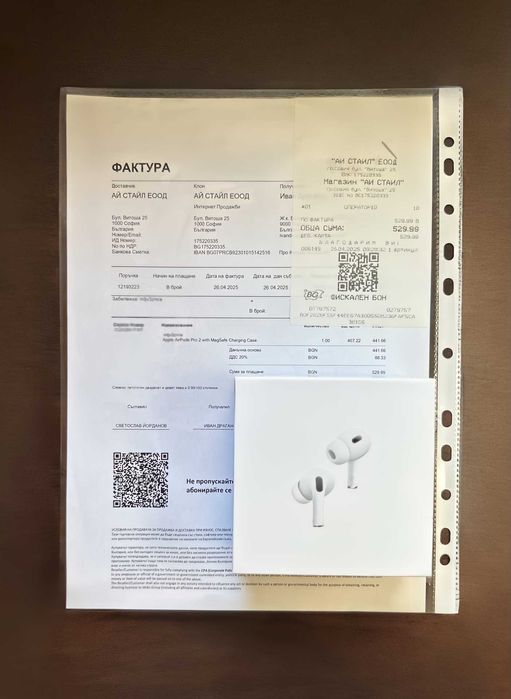 Гаранционни Airpods Pro 2 Чисто Нови Документи от Istyle USB-C MagSafe
