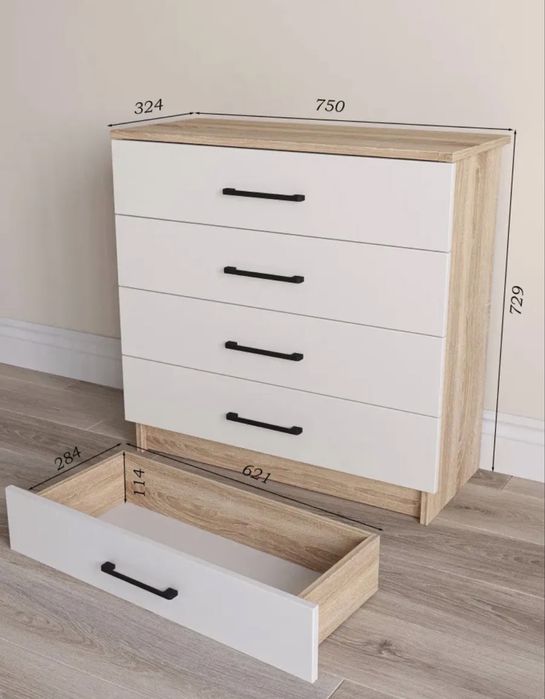 Комод деревянный 4 ящика