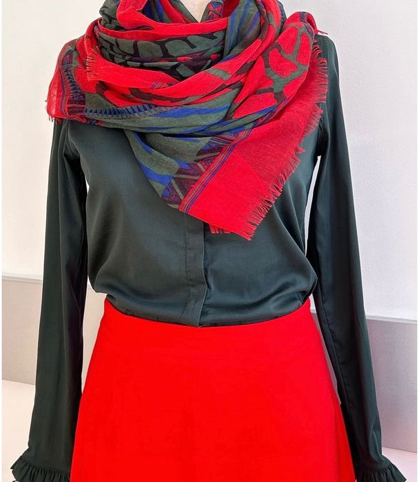 Страхотна секси миди пола в червено и роза Mos Mosh