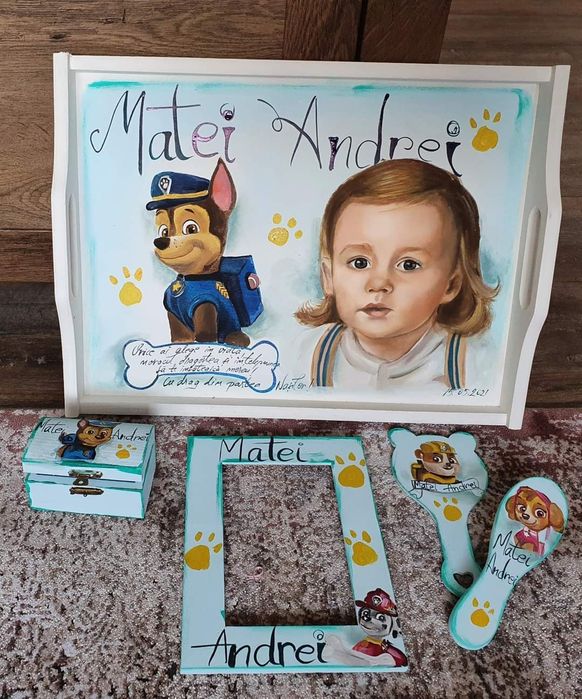 Tavita portret pictata manual