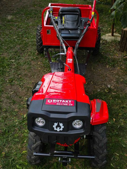 Motocultor Rotakt RO17RE-2P 17 CP + Remorcă 4×4 REM650